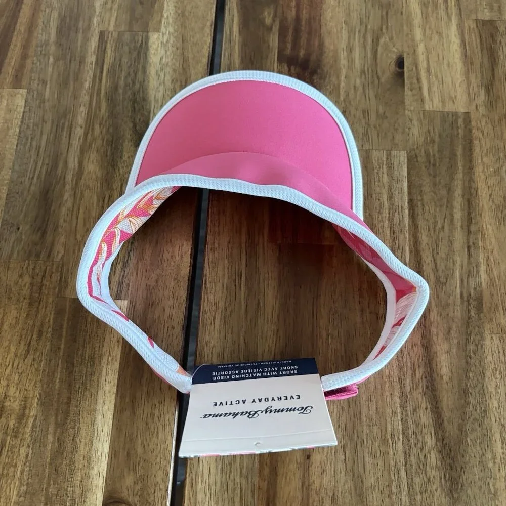 Tommy Bahama Women’s Pink Hat Visor Pineapple Preppy Resort Tennis‎ Pickleball